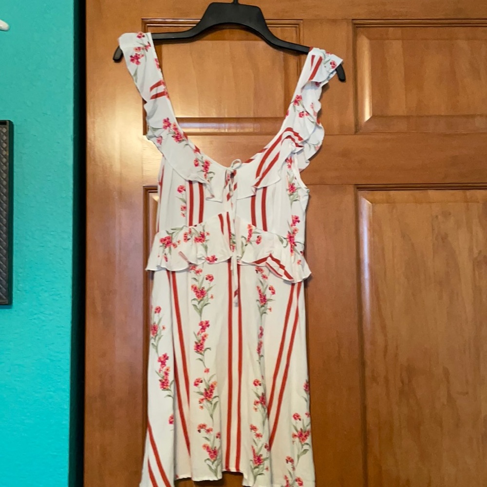 White and orange dress NWOT